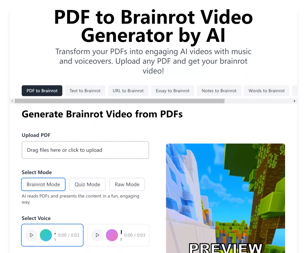 pdf to brainrot tool.