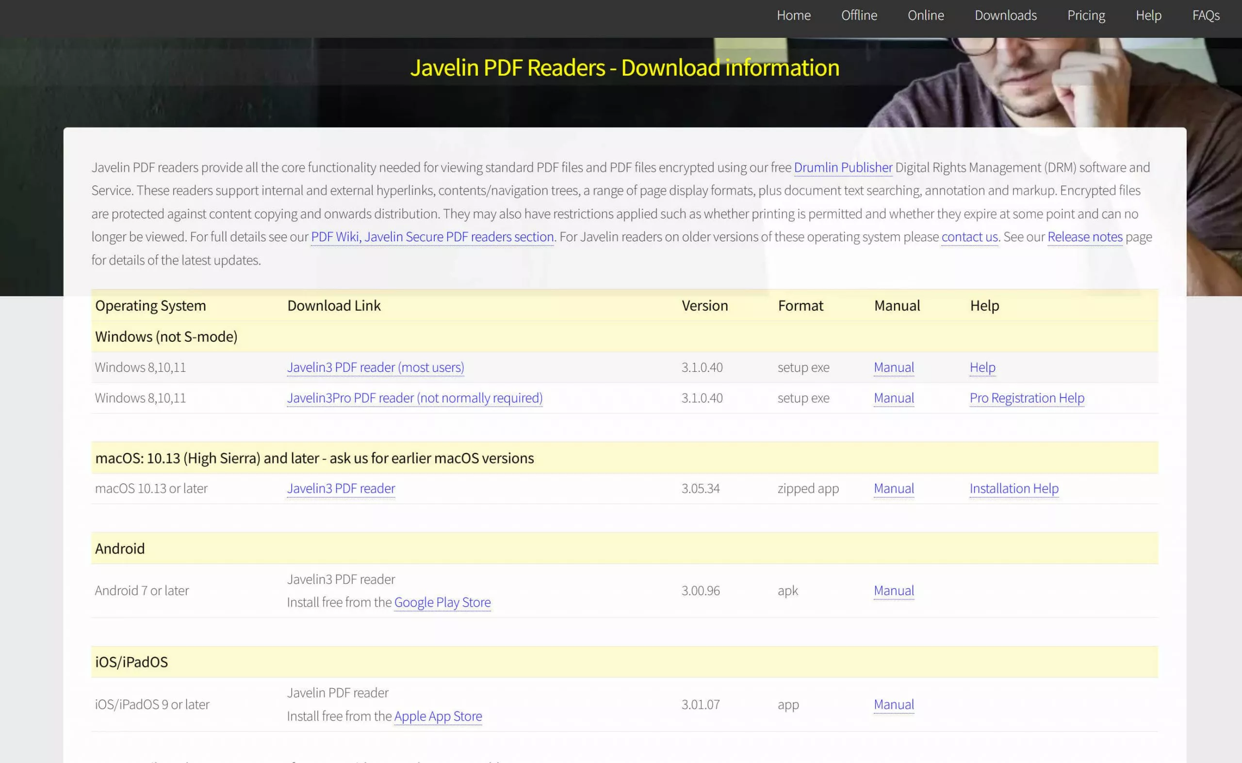 javelin pdf reader website