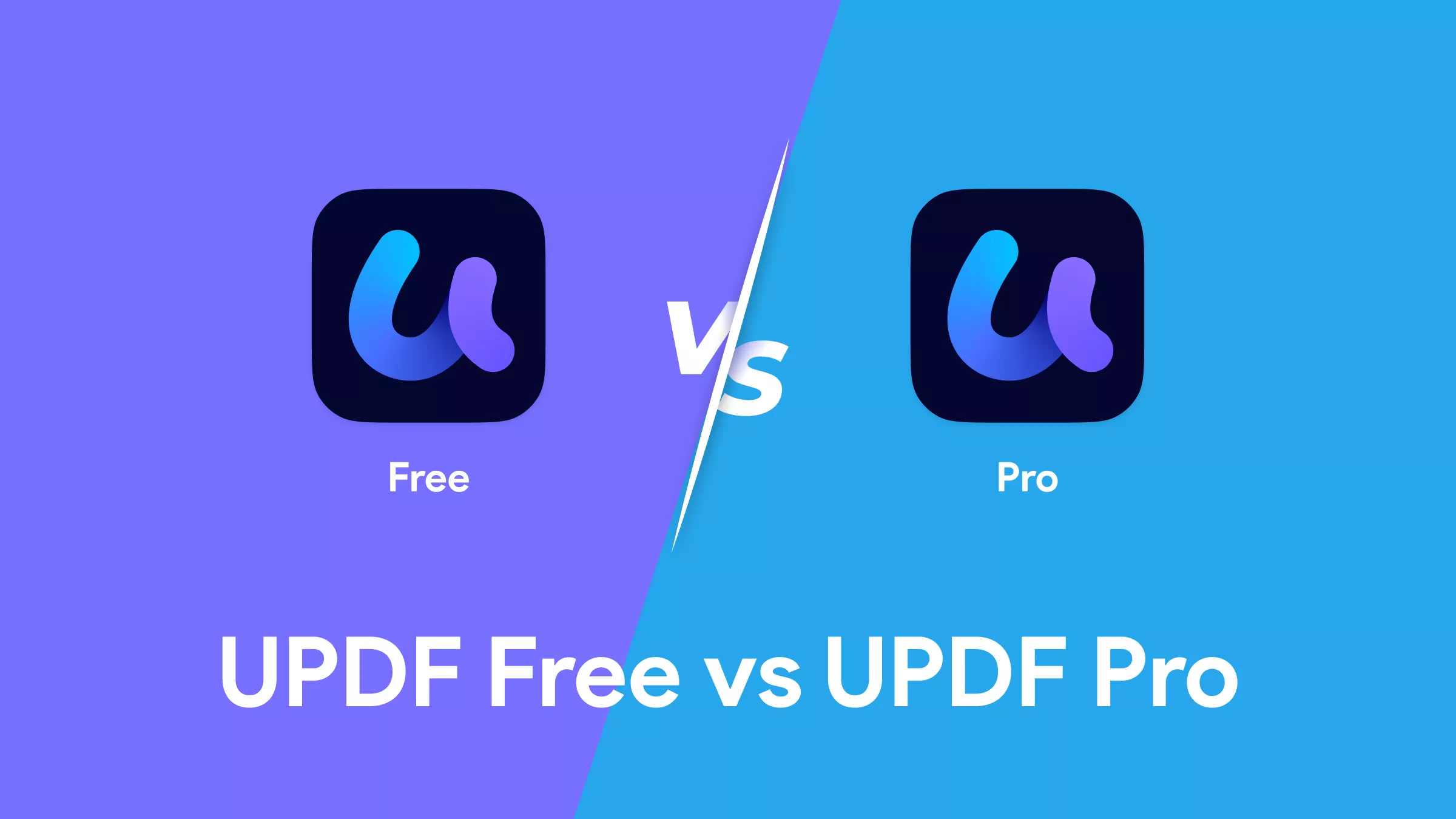 UPDF 的免費版與付費版的權限對比