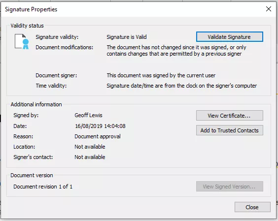 Adobe Add to Trusted Contacts