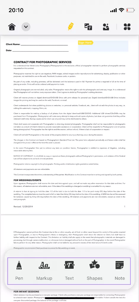 annotation tools updf ios