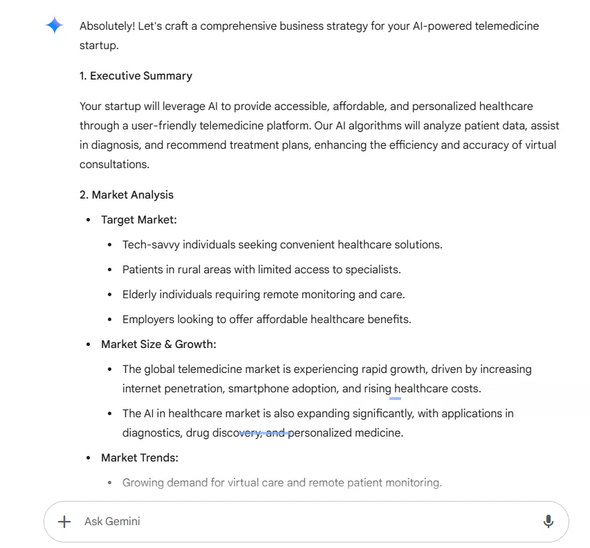 Gemini's Response for Real-World Task Assistance
