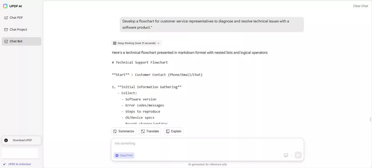 analyses customer service data updf ai