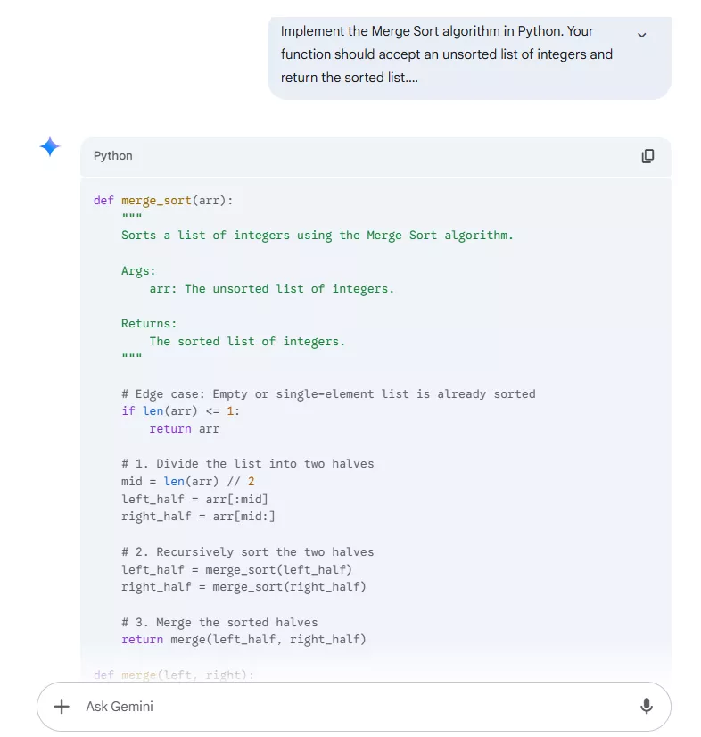 Gemini's Coding Proficiency