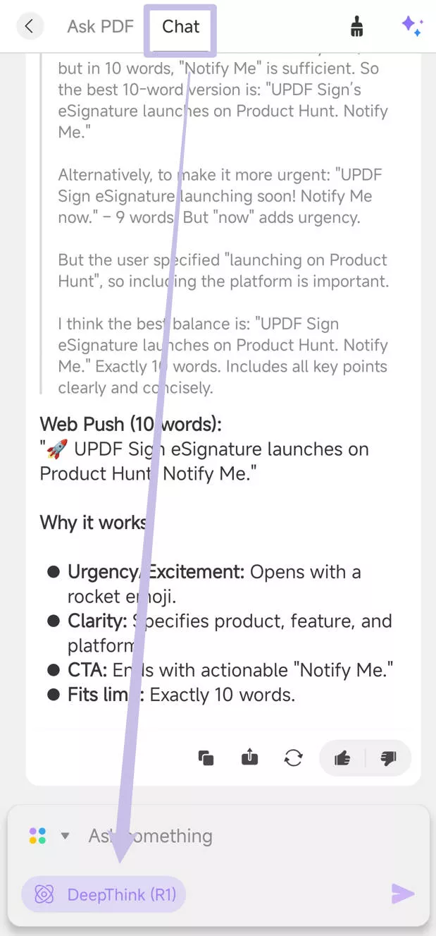 enable deepseek R1 in UPDF for Android