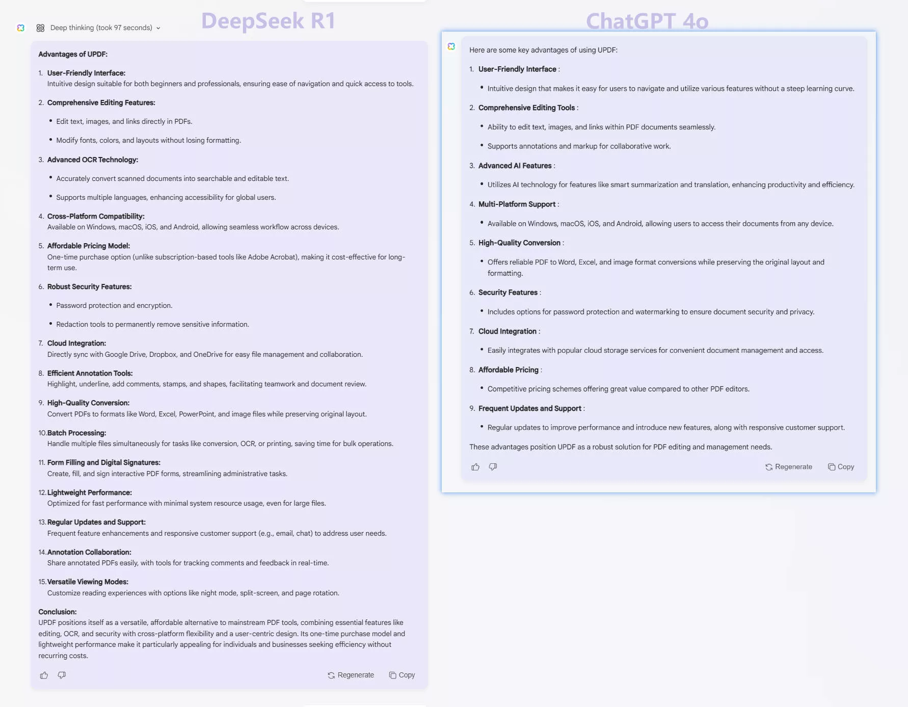 deepseek vs chatgpt4o questions
