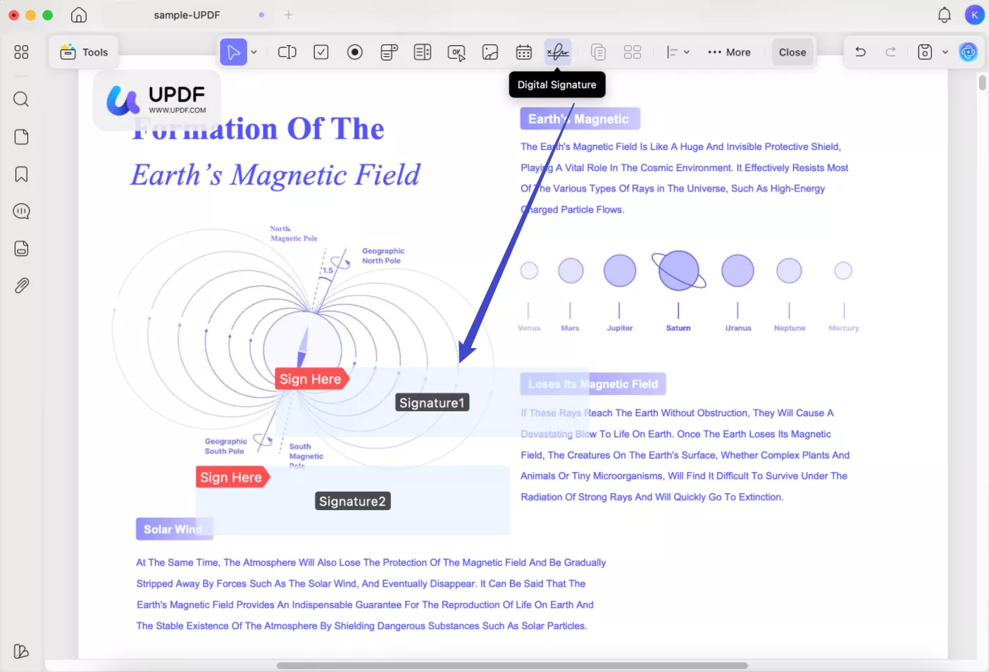 digital signature updf mac