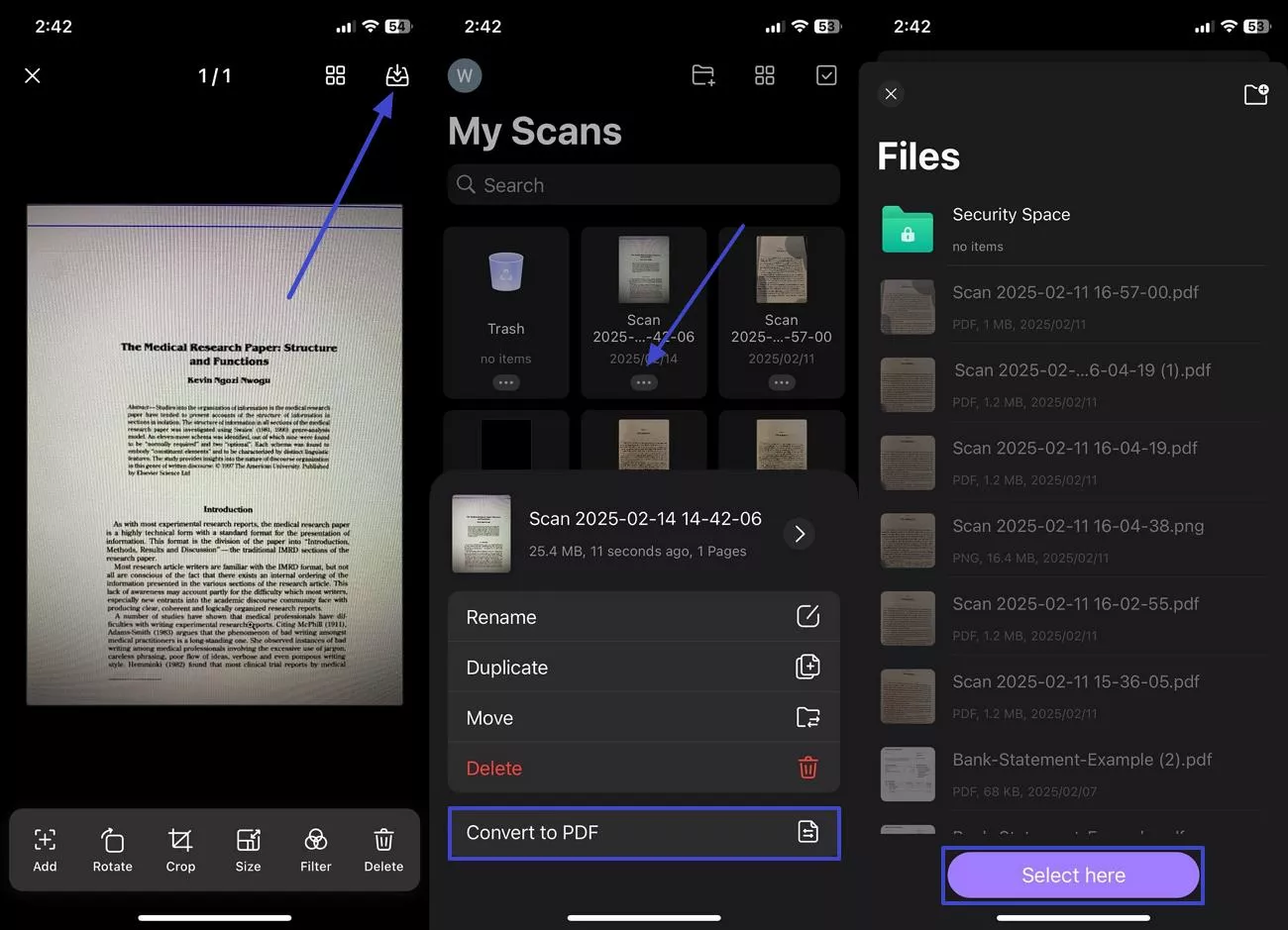 convert scan to pdf in updf
