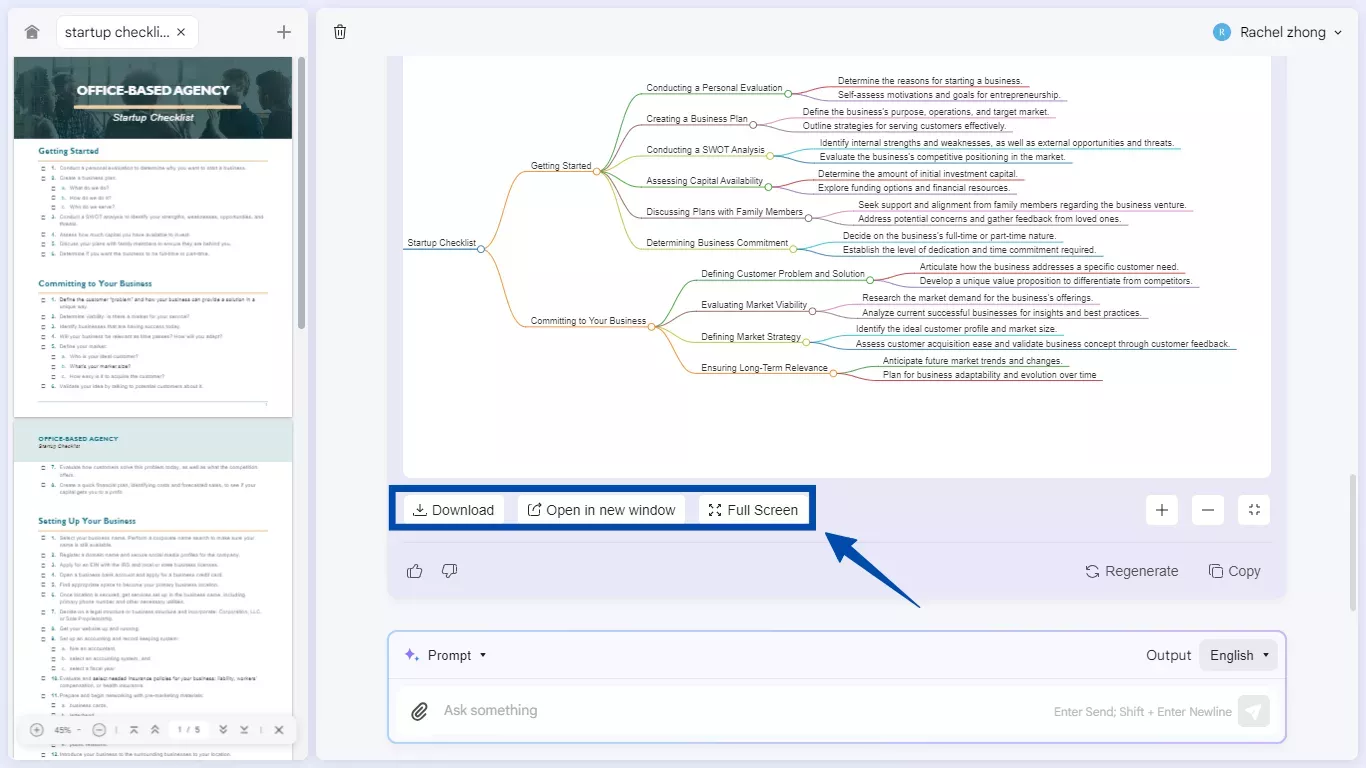 upload PDF and generate mind map