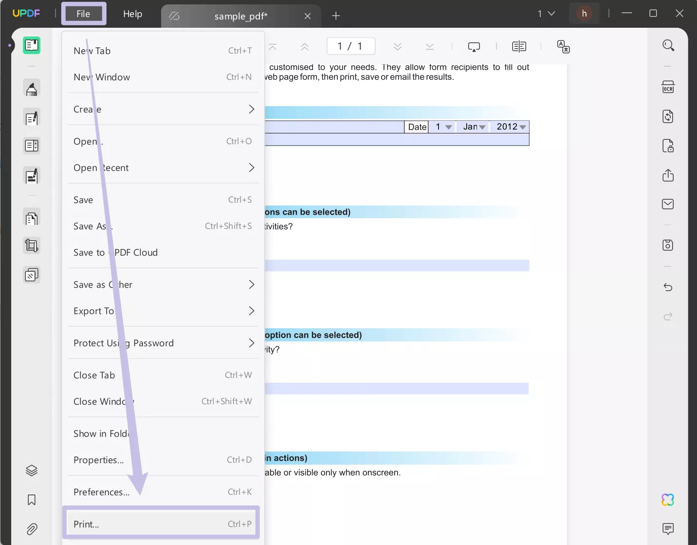 print fillable pdf forms with updf