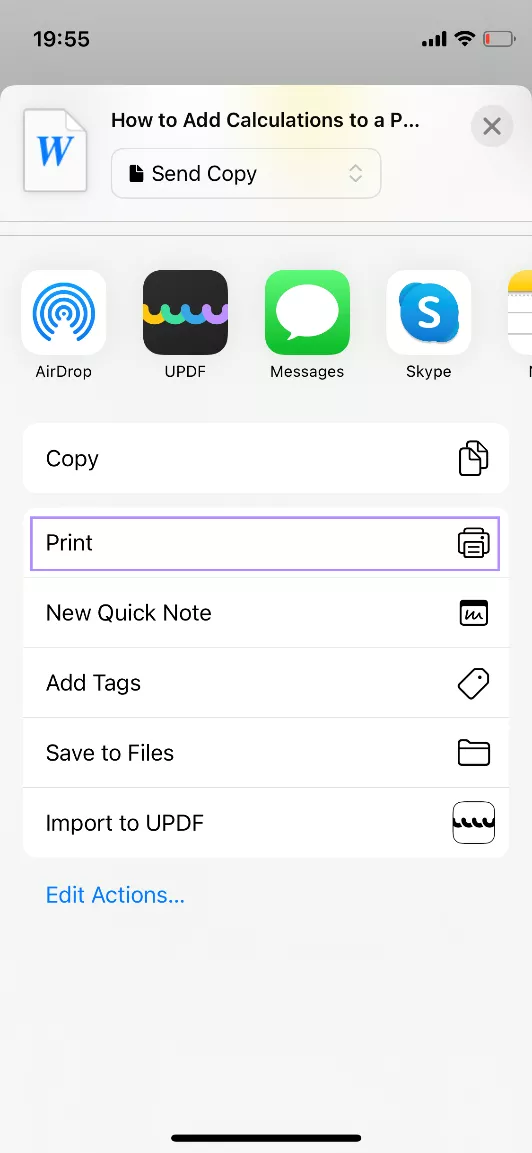 print iphone