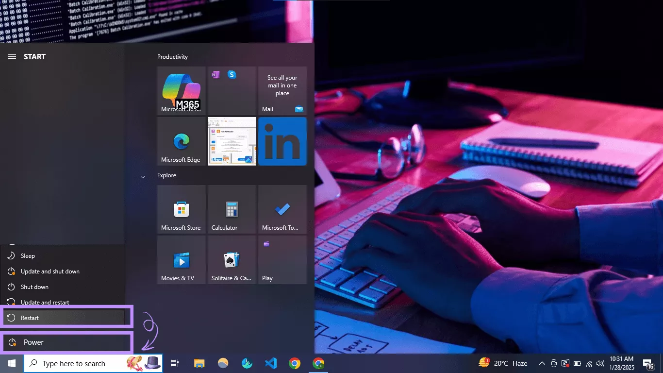restart computer