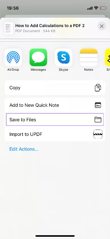 save to files iphone