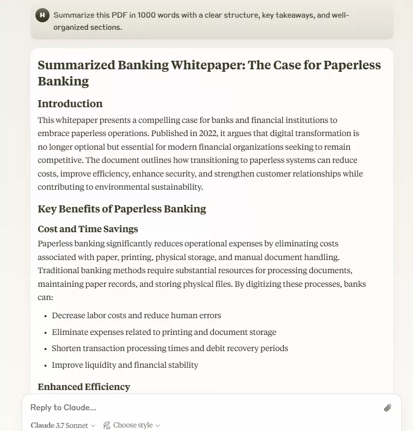 Summarize PDF with Claude AI