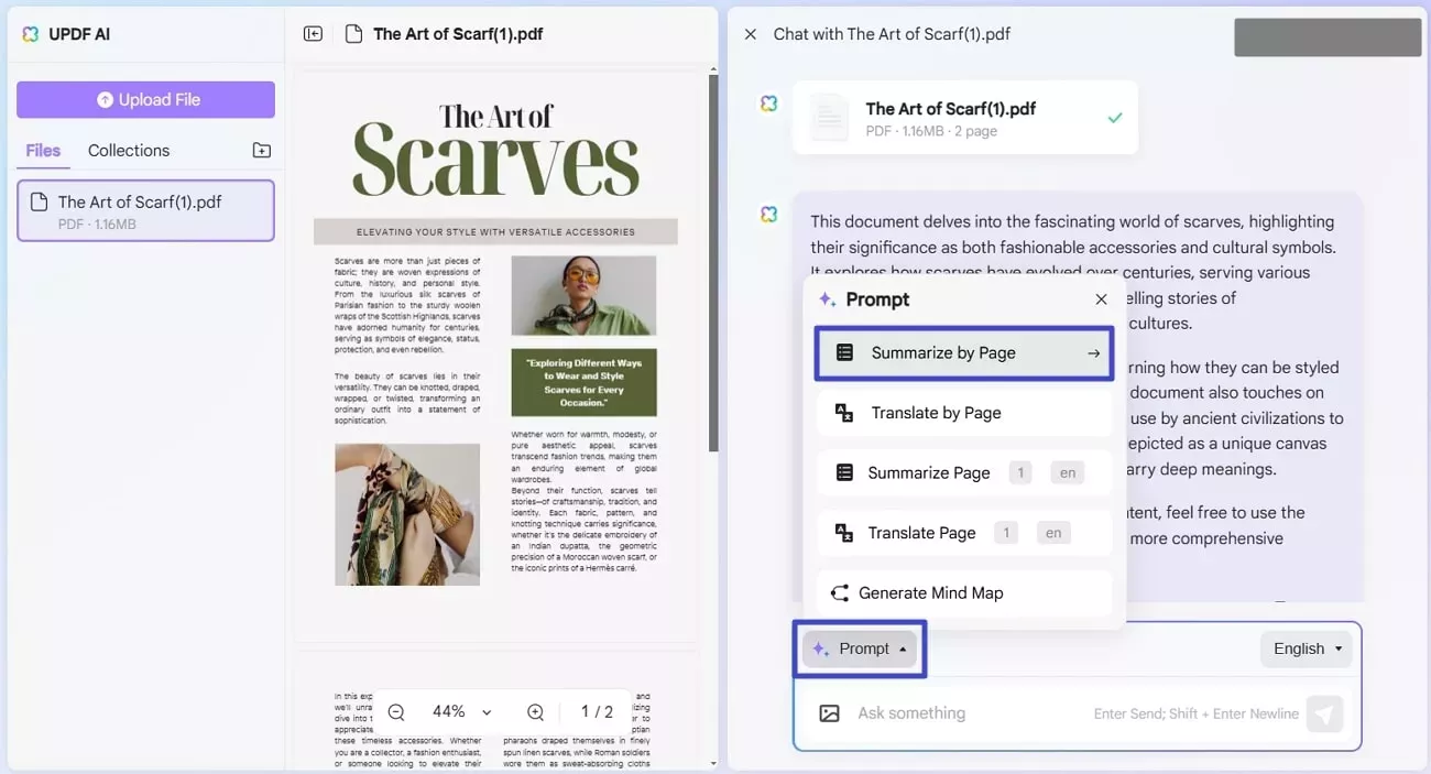 upload and summarize PDF