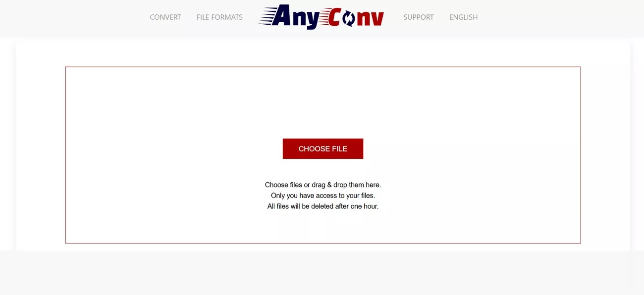 using anyconv for conversion procedure