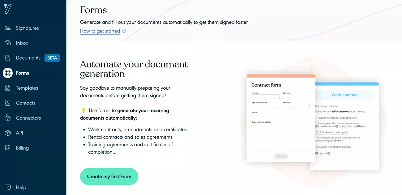 automate your document generation yousign