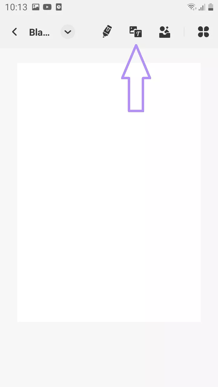 click the text/image icon updf android