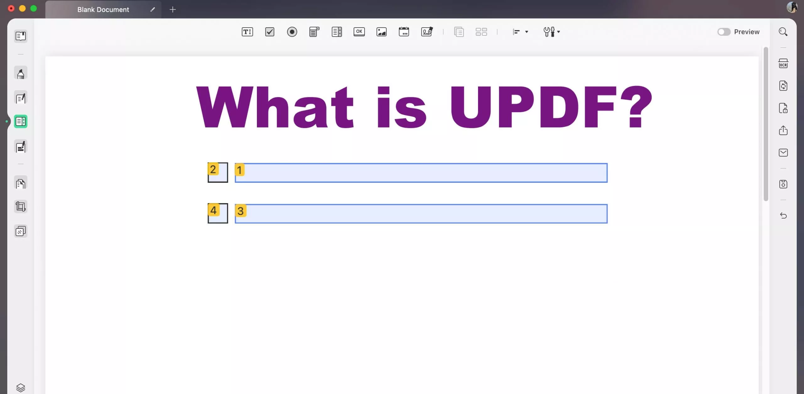 create pdf form updf