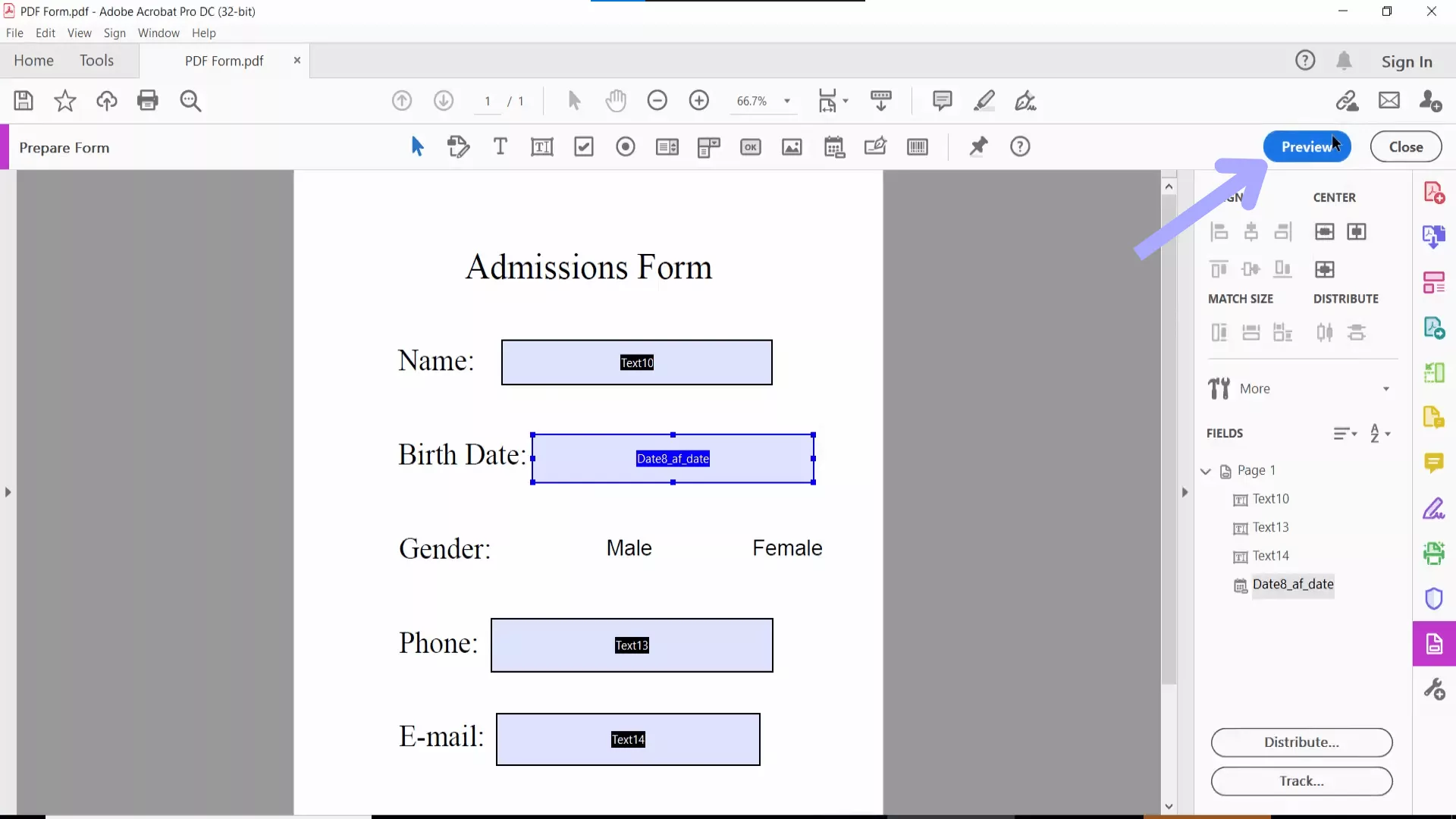 preview mode acrobat