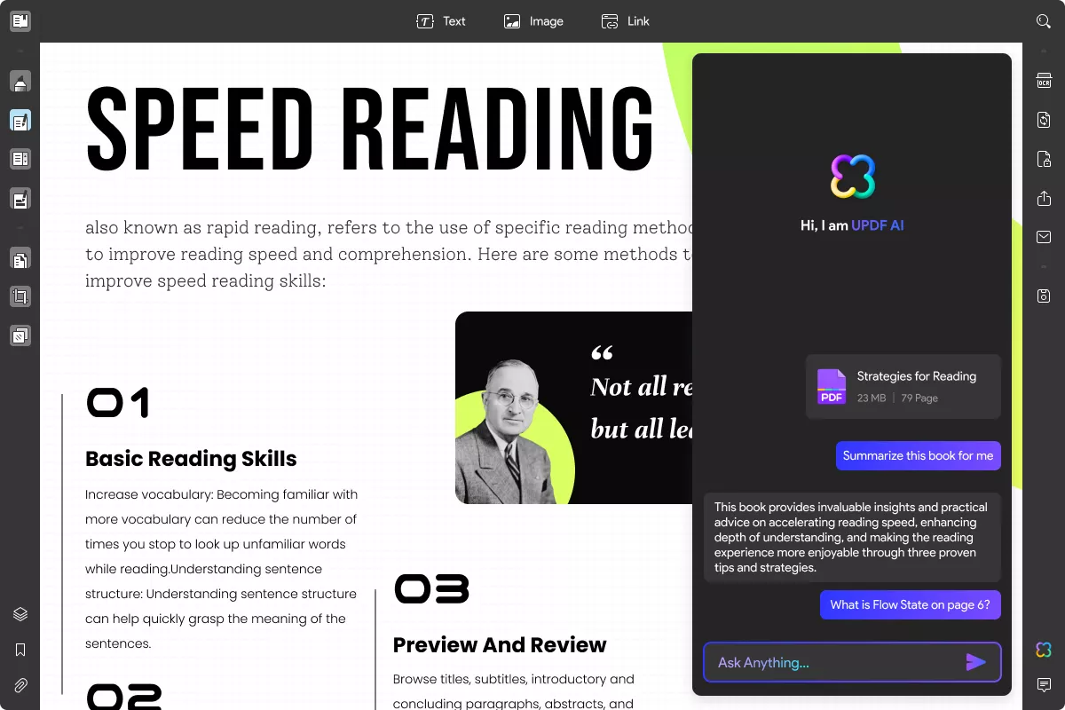 read PDF books using UPDF