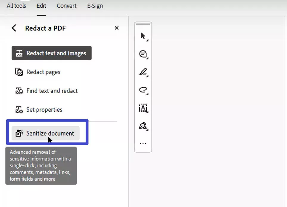 sanitize document