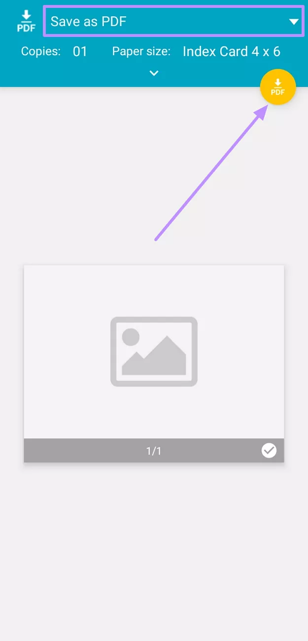 save selected image as pdf gallery