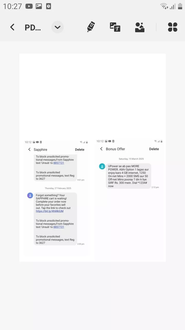 screenshots imported updf android
