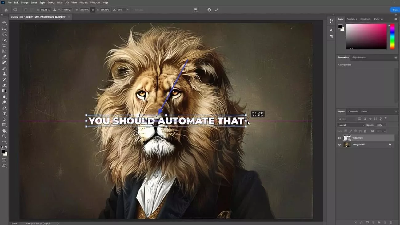 access adobe photoshop and input text
