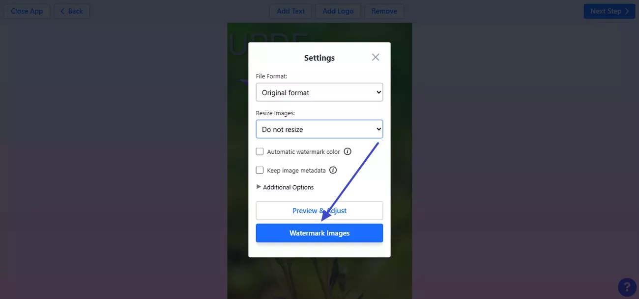add watermark images in batch