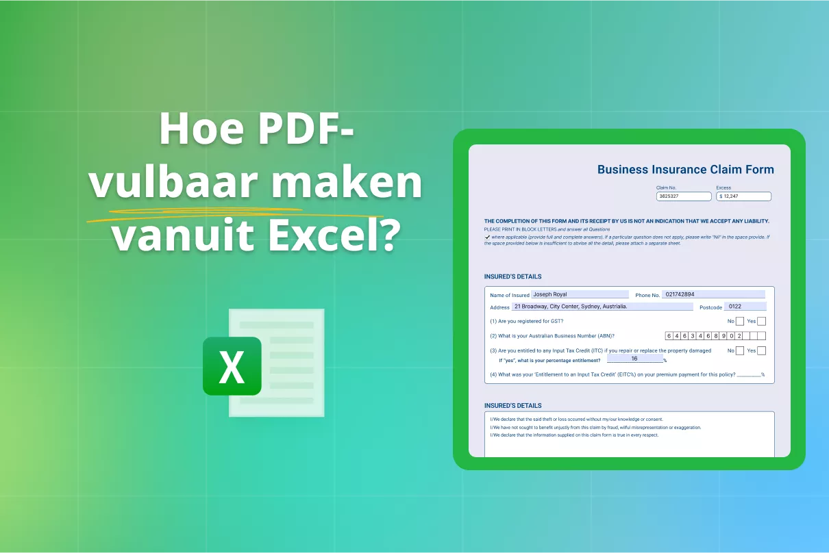 Hoe PDF-vulbaar maken vanuit Excel? (Online en offline)