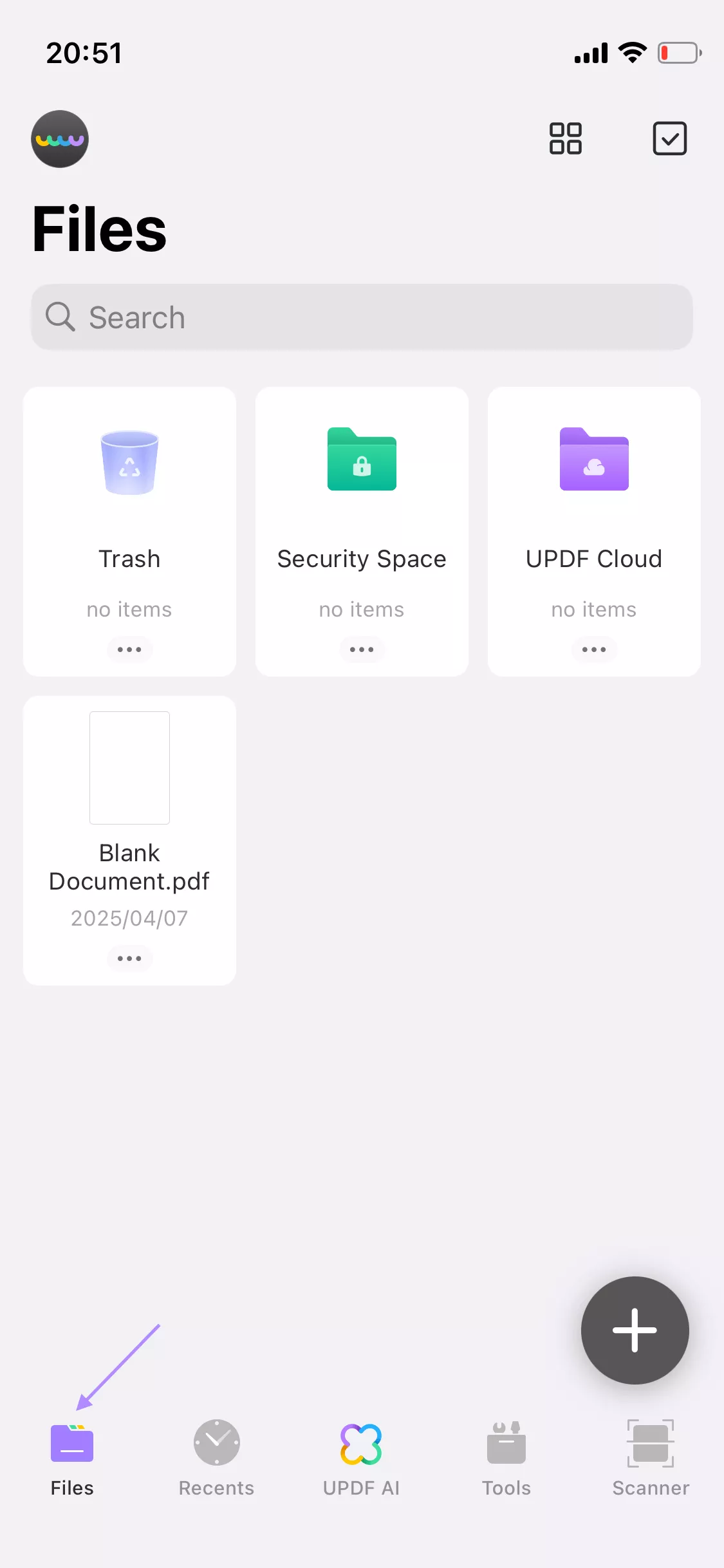 Alt: files updf ios