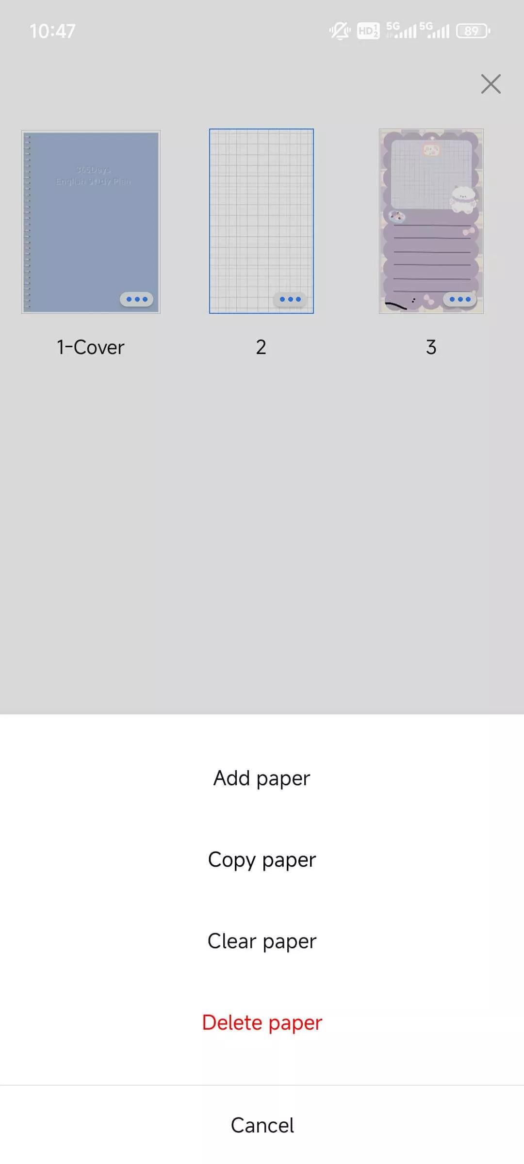 organize pages kilonotes