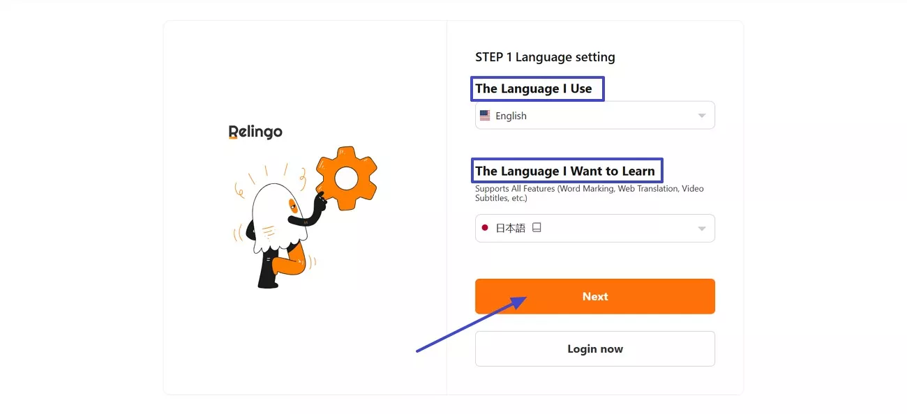 adjust language settings