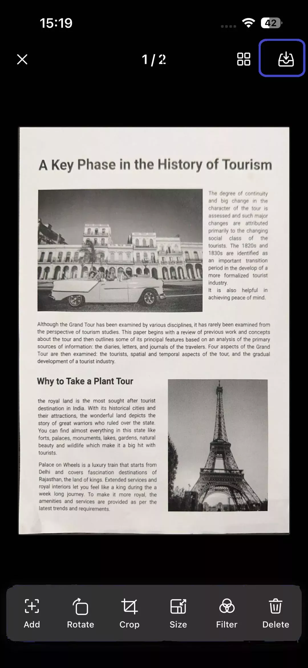 download the capatured document