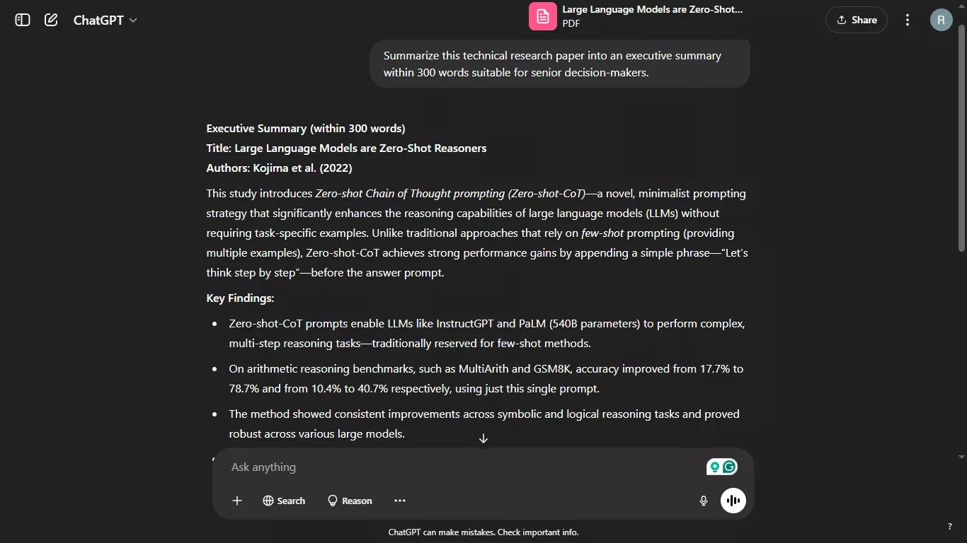 summary by chatgpt