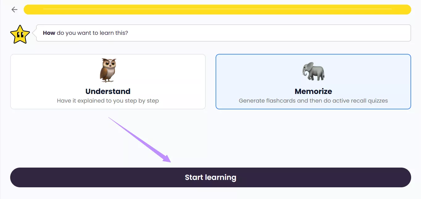 choose a learning method gizmo ai