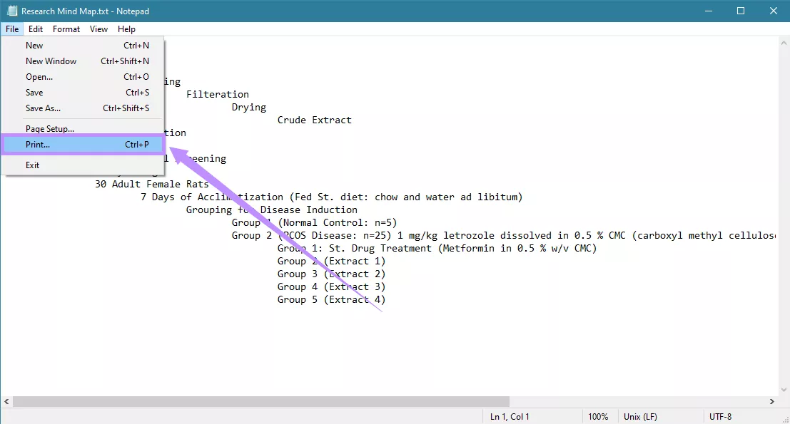 choose print under file bullzip pdf printer