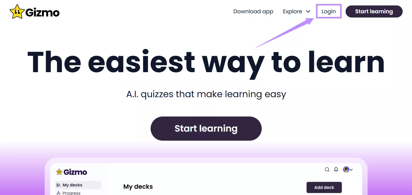click login gizmo ai