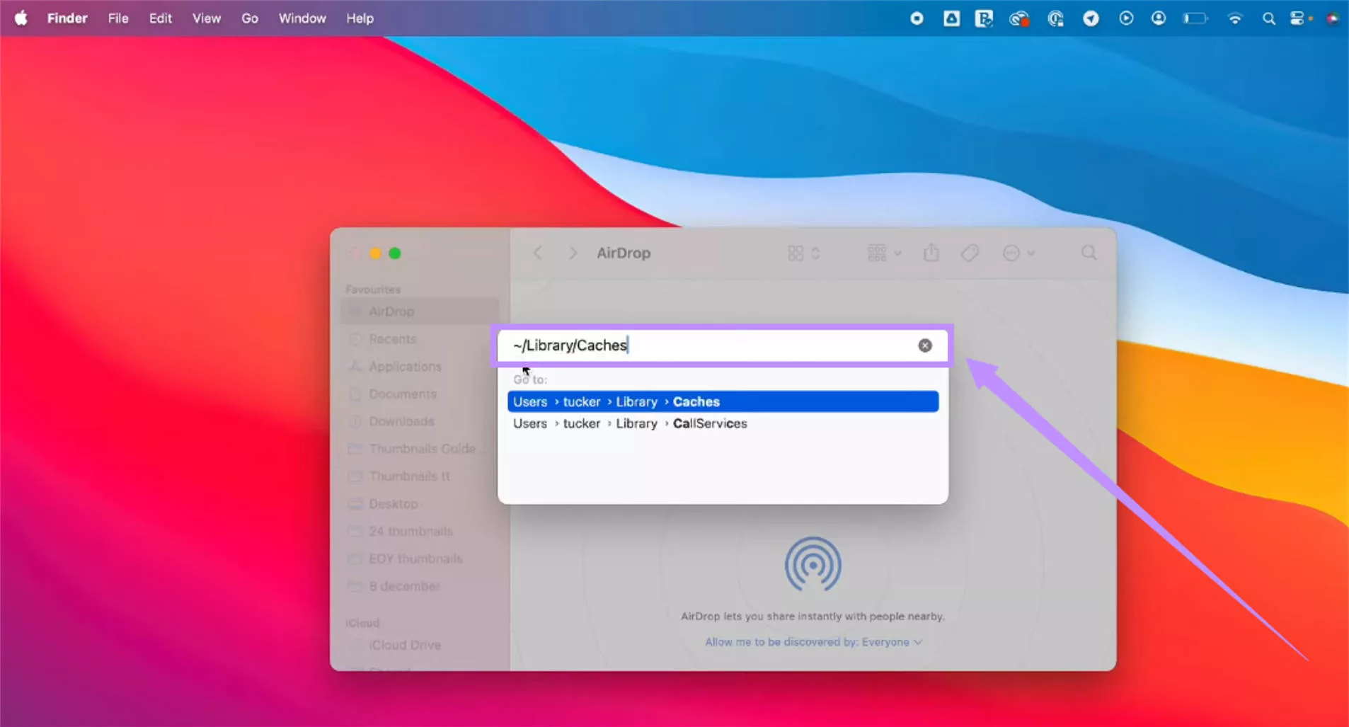 go to ~/library/caches mac