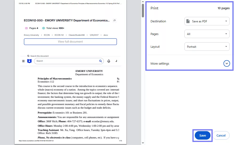 save the print file as a pdf.