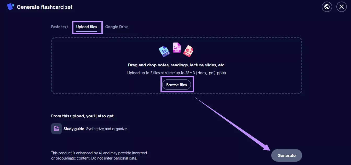 upload file to quizlet Quizlet