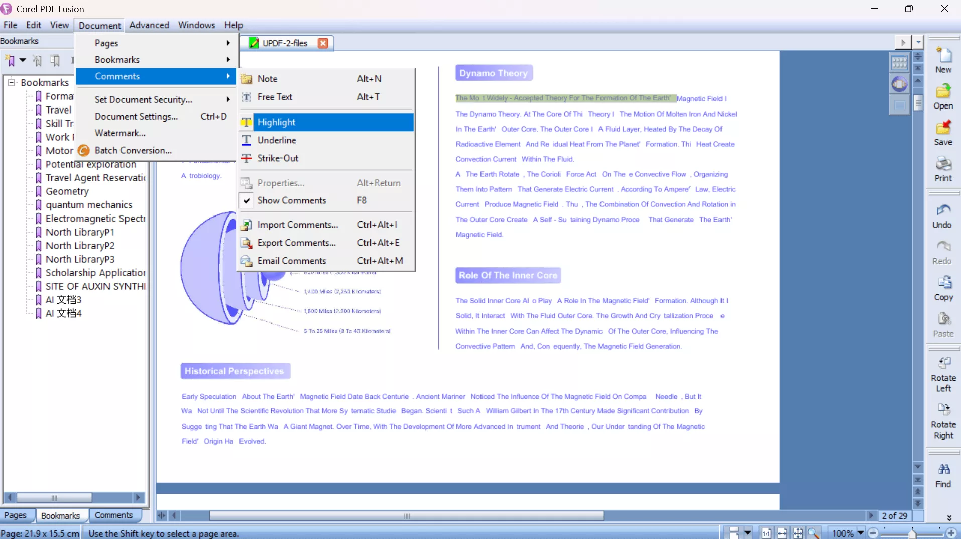 add comments using corel pdf fusion