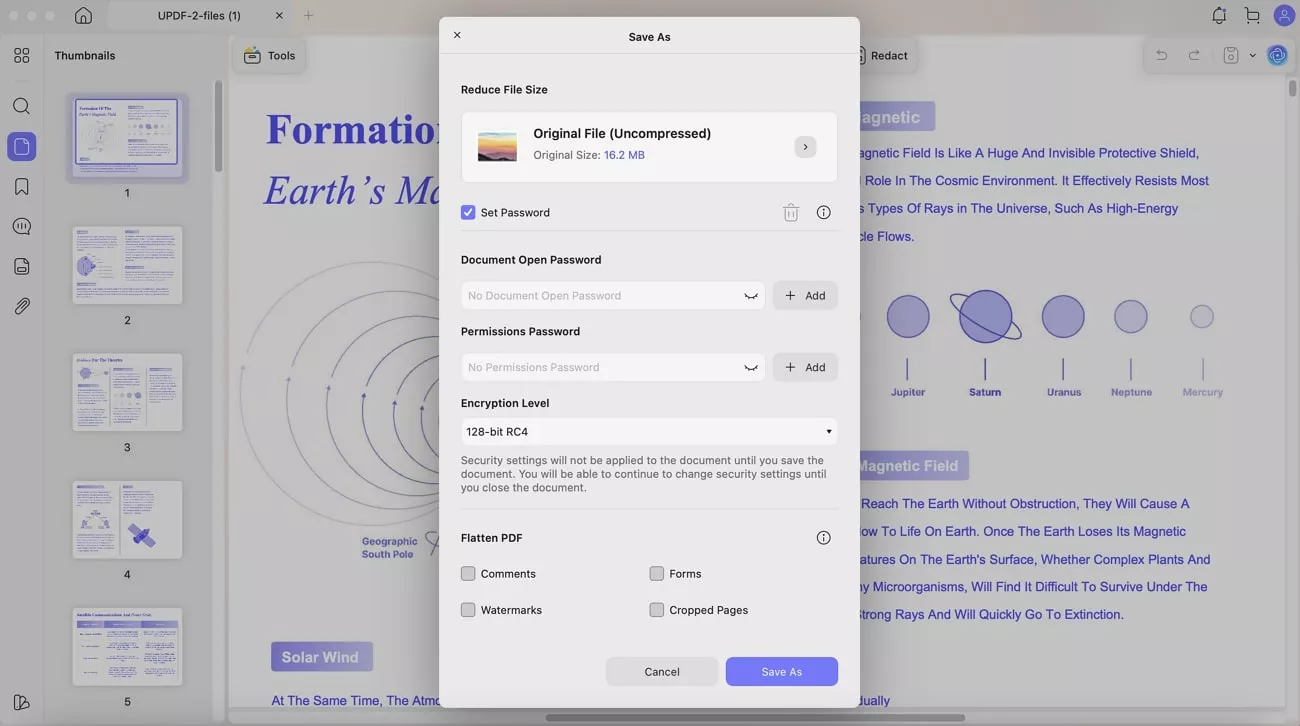 protect pdf through password