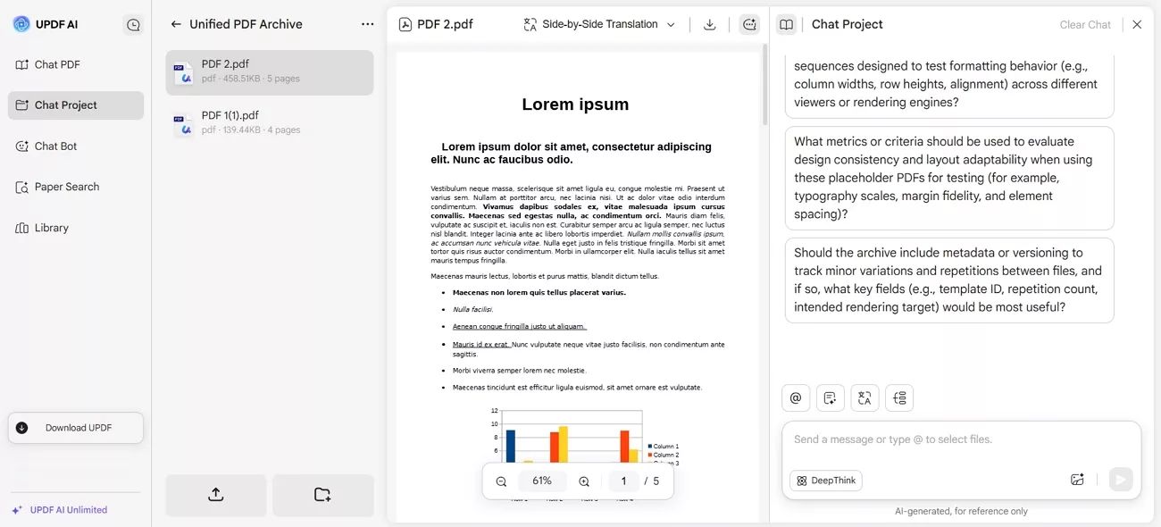 chat project web feature updf