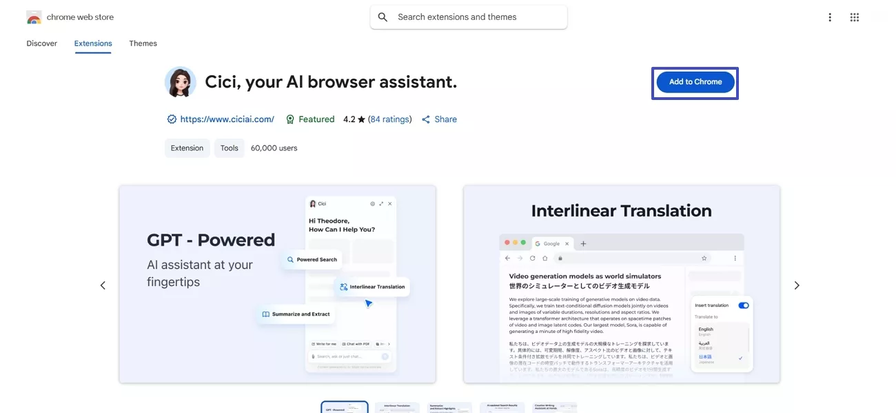 add cici ai extension to chrome