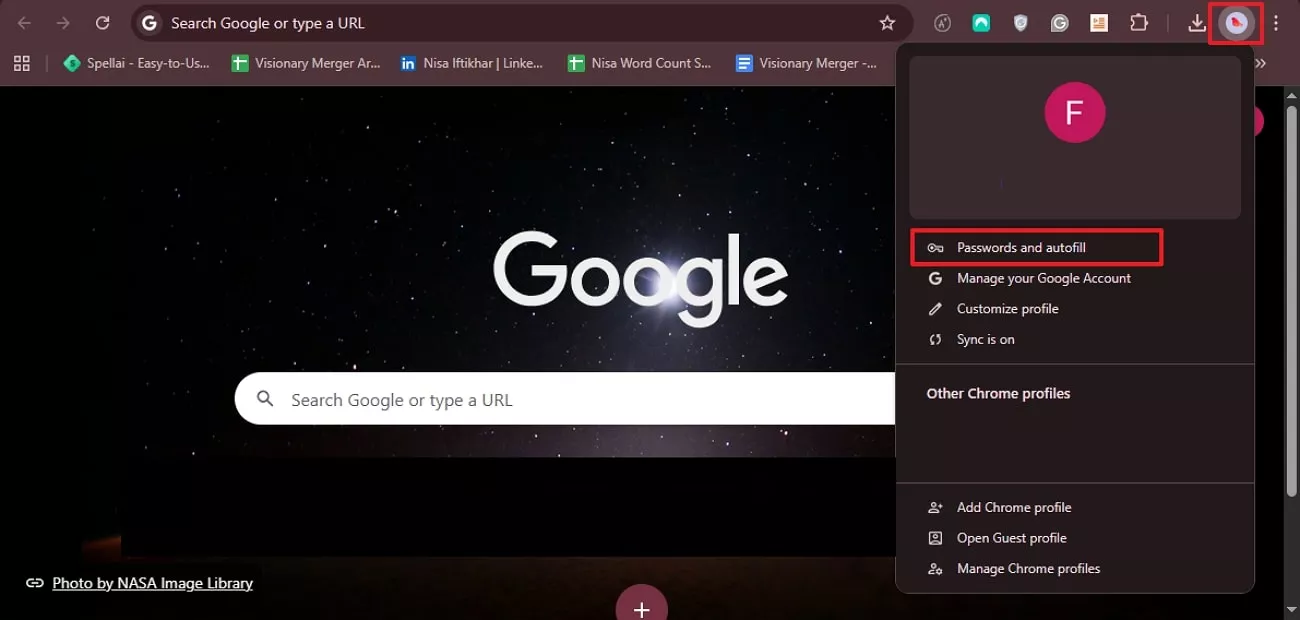 select passwords and security