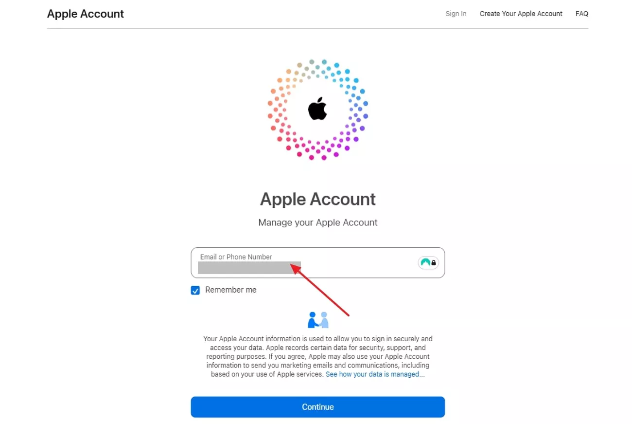 access email or phone number