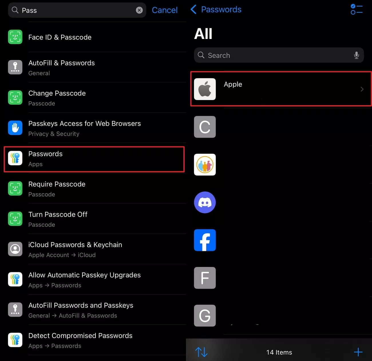 get your apple passwords