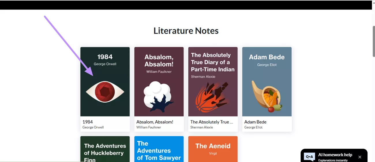open cliffsnotes guide cliffsnotes